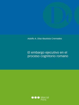 cover image of El embargo ejecutivo en el proceso cognitorio romano